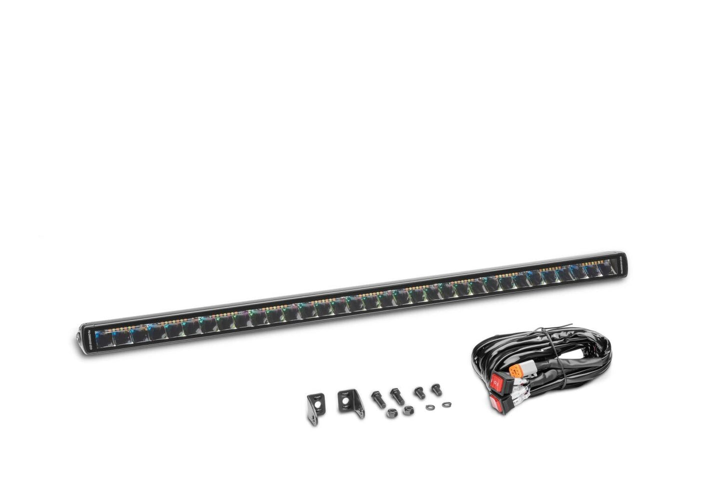 Blackout Combo Series Lights 31.5 Inch Single Row LED Light Bar With Amber Lighting Black Go Rhino