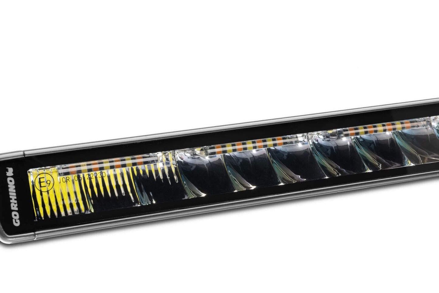 Blackout Combo Series Lights 31.5 Inch Single Row LED Light Bar With Amber Lighting Black Go Rhino-4