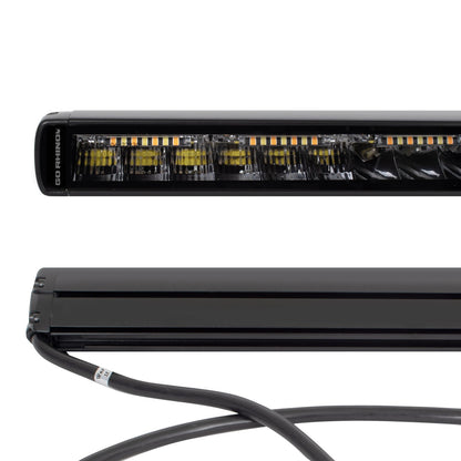 Blackout Combo Series Lights 31.5 Inch Single Row LED Light Bar With Amber Lighting Black Go Rhino-5