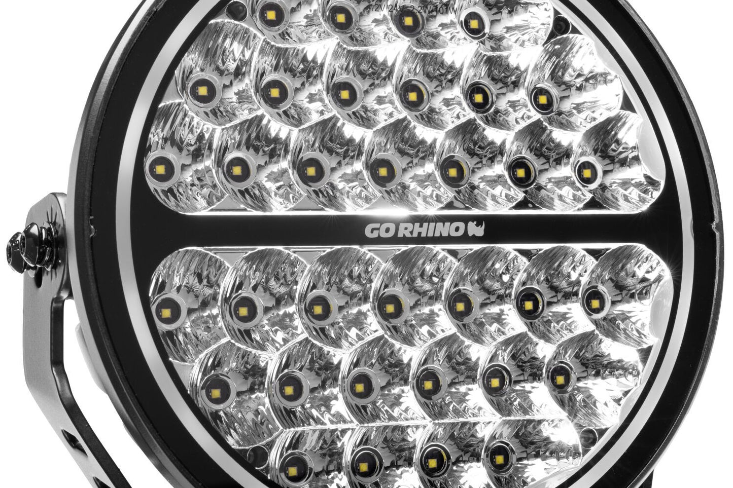 Blackout Series Lights 9 Inch Round LED Single Driving Kit W/Daytime Running Lights Black 2026-2026 Chevrolet Suburban 2026-2026 Chevrolet Tahoe Go Rhino-3
