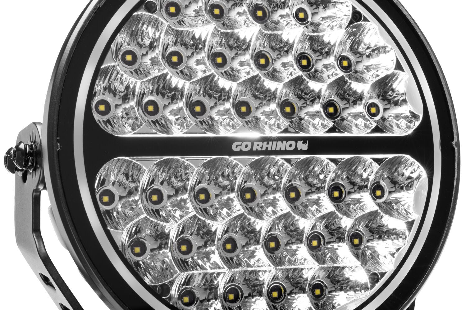 Blackout Series Lights 9 Inch Round LED Single Driving Kit W/Daytime Running Lights Black 2026-2026 Chevrolet Suburban 2026-2026 Chevrolet Tahoe Go Rhino-3
