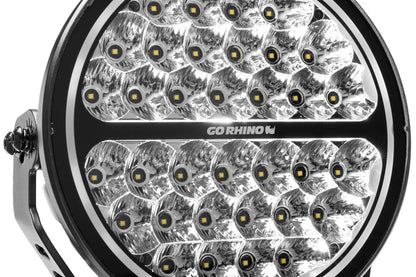 Blackout Series Lights 9 Inch Round LED Single Driving Kit W/Daytime Running Lights Black 2026-2026 Chevrolet Suburban 2026-2026 Chevrolet Tahoe Go Rhino-3