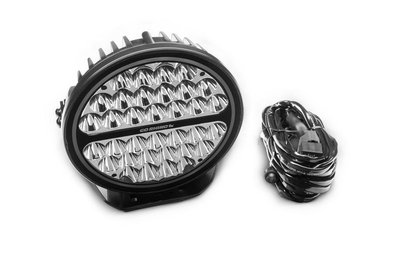 Blackout Series Lights 9 Inch Round Single LED Spot Light Kit W/Daytime Running Lights Black 2026-2026 Chevrolet Suburban 2026-2026 Chevrolet Tahoe Go Rhino