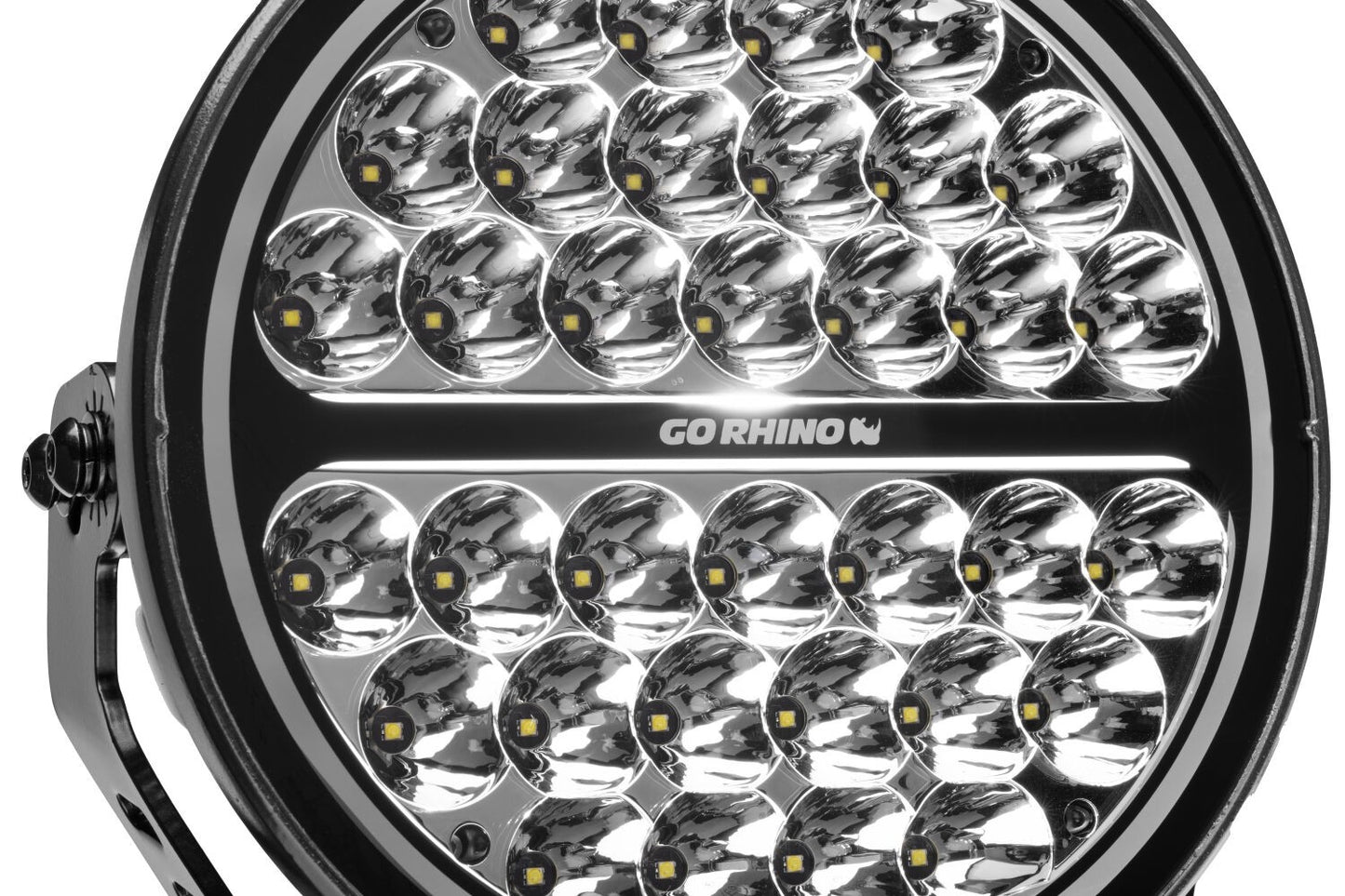 Blackout Series Lights 9 Inch Round Single LED Spot Light Kit W/Daytime Running Lights Black 2026-2026 Chevrolet Suburban 2026-2026 Chevrolet Tahoe Go Rhino-5