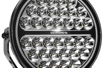 Blackout Series Lights 9 Inch Round Single LED Spot Light Kit W/Daytime Running Lights Black 2026-2026 Chevrolet Suburban 2026-2026 Chevrolet Tahoe Go Rhino-5