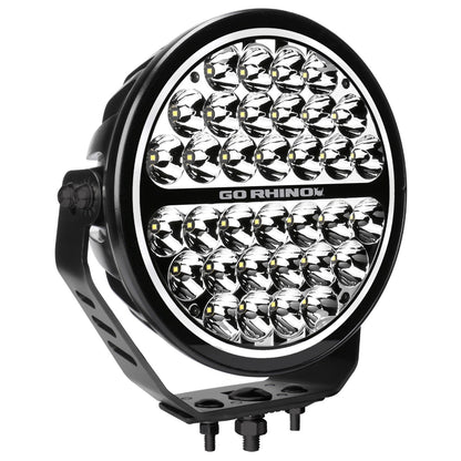 Blackout Series Lights 9 Inch Round Single LED Spot Light Kit W/Daytime Running Lights Black 2026-2026 Chevrolet Suburban 2026-2026 Chevrolet Tahoe Go Rhino-8