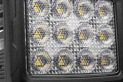 Bright Series Lights 5 Inch Rectangle Single LED Spot Light Kit Black Go Rhino-2