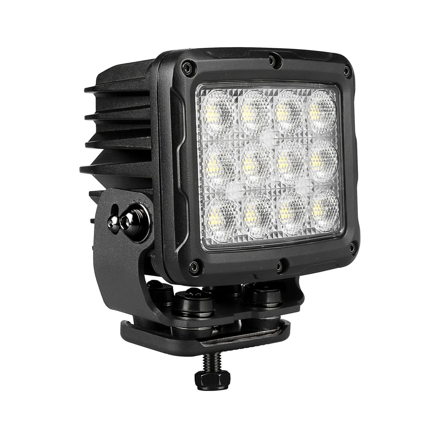 Bright Series Lights 5 Inch Rectangle Single LED Spot Light Kit Black Go Rhino-4