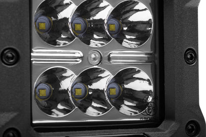 Bright Series Lights Pair of 3x3 Cube LED Spot Light Kit Black Go Rhino-2