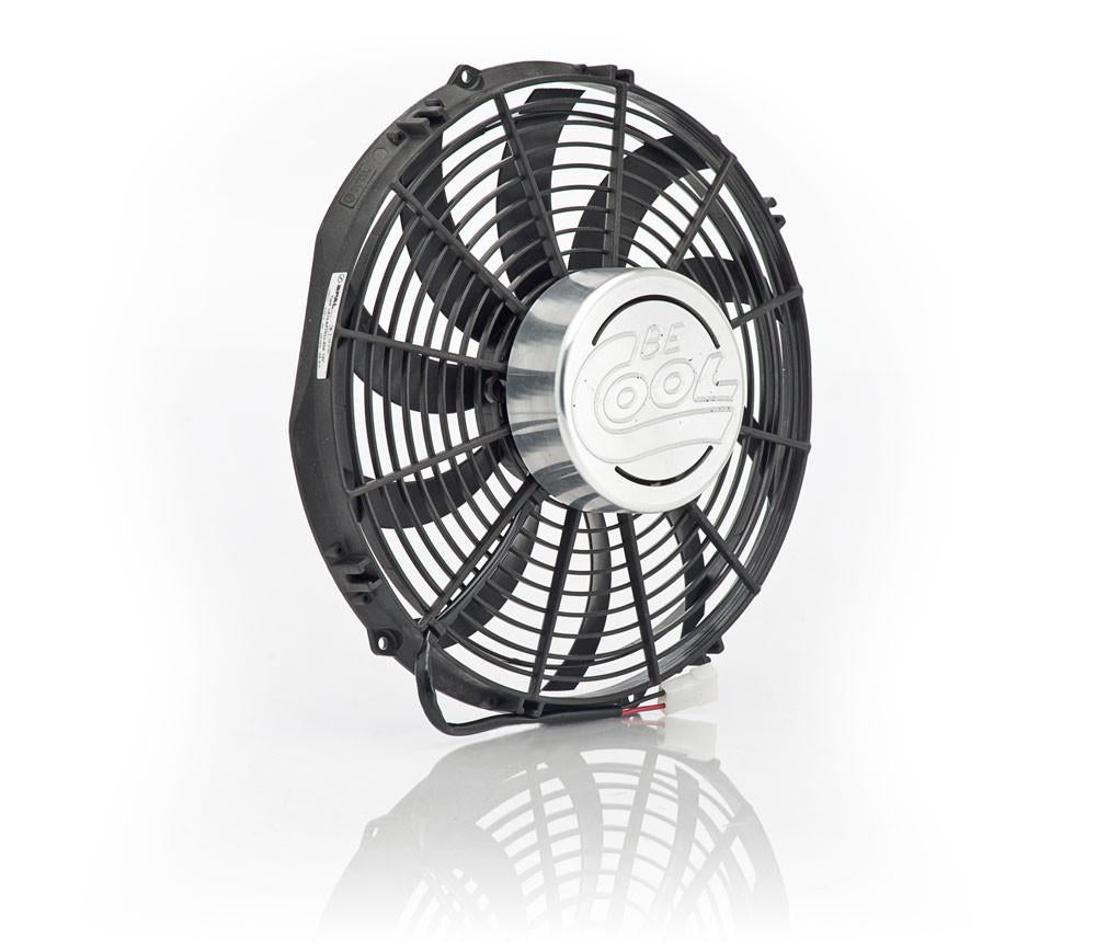 13 Inch Puller Fan w/Billet Cover Aluminator Euro Black Radiator Be Cool