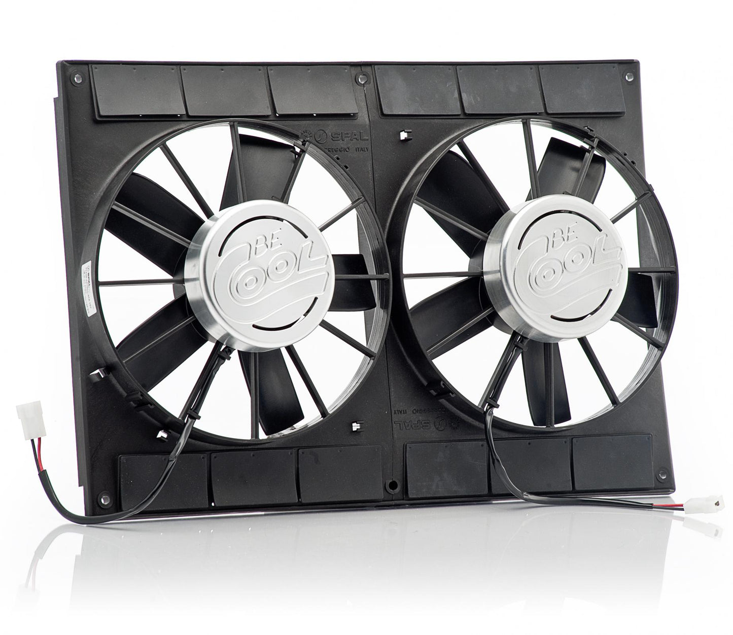 13 Inch Puller Dual Fans w/Billet Cover Aluminator Euro Black Radiator Be Cool