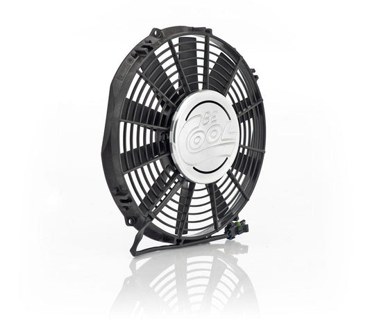 11 Inch Puller Medium Profile Fan w/Billet Cover Aluminator Euro Black Radiator Be Cool