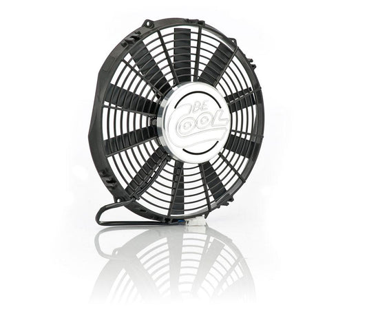 12 Inch Puller Medium Profile Fan w/Billet Cover Aluminator Euro Black Radiator Be Cool