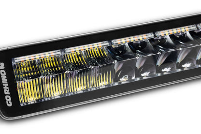 Blackout Combo Series Lights 32 Inch Double Row LED Light Bar With Amber Lighting Black Go Rhino-4