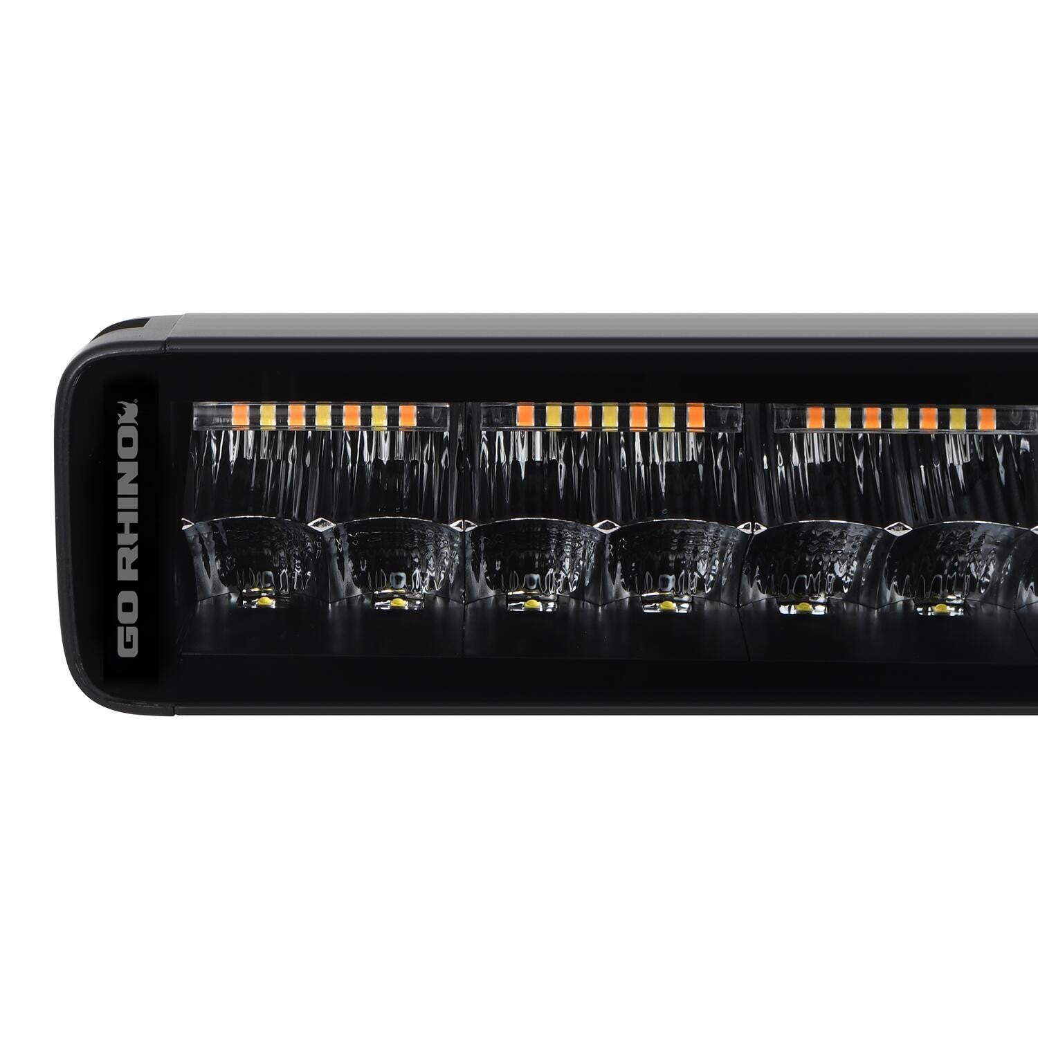 Blackout Combo Series Lights 32 Inch Double Row LED Light Bar With Amber Lighting Black Go Rhino-5