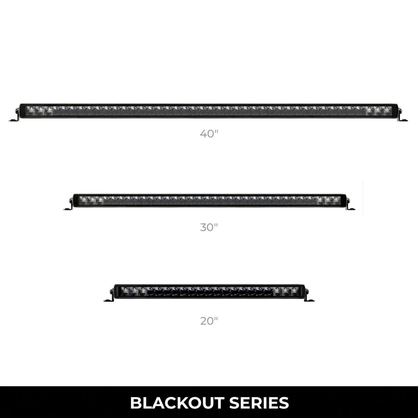 Blackout Series Lights 39.5 Inch Single Row LED Light Bar Black Go Rhino-3
