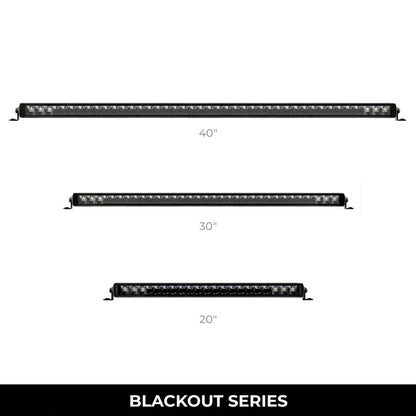 Blackout Series Lights 39.5 Inch Single Row LED Light Bar Black Go Rhino-3