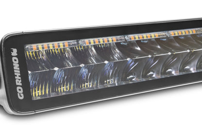 Blackout Combo Series Lights 42 Inch Double Row LED Light Bar With Amber Lighting Black Go Rhino-4