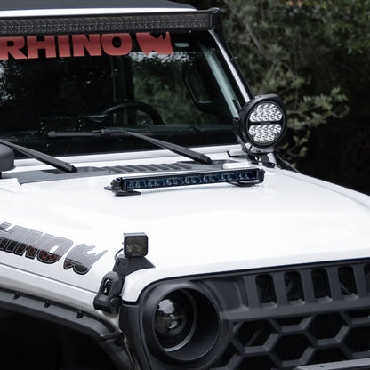 Blackout Combo Series Lights 39.5 Inch Single Row LED Light Bar With Amber Lighting Black Go Rhino-1