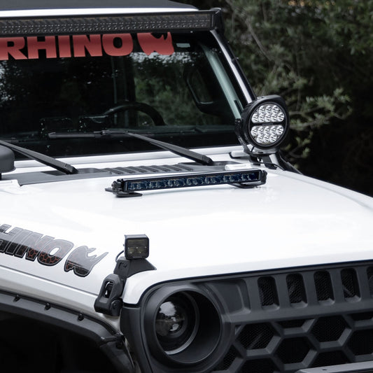 Blackout Combo Series Lights 39.5 Inch Single Row LED Light Bar With Amber Lighting Black Go Rhino-1