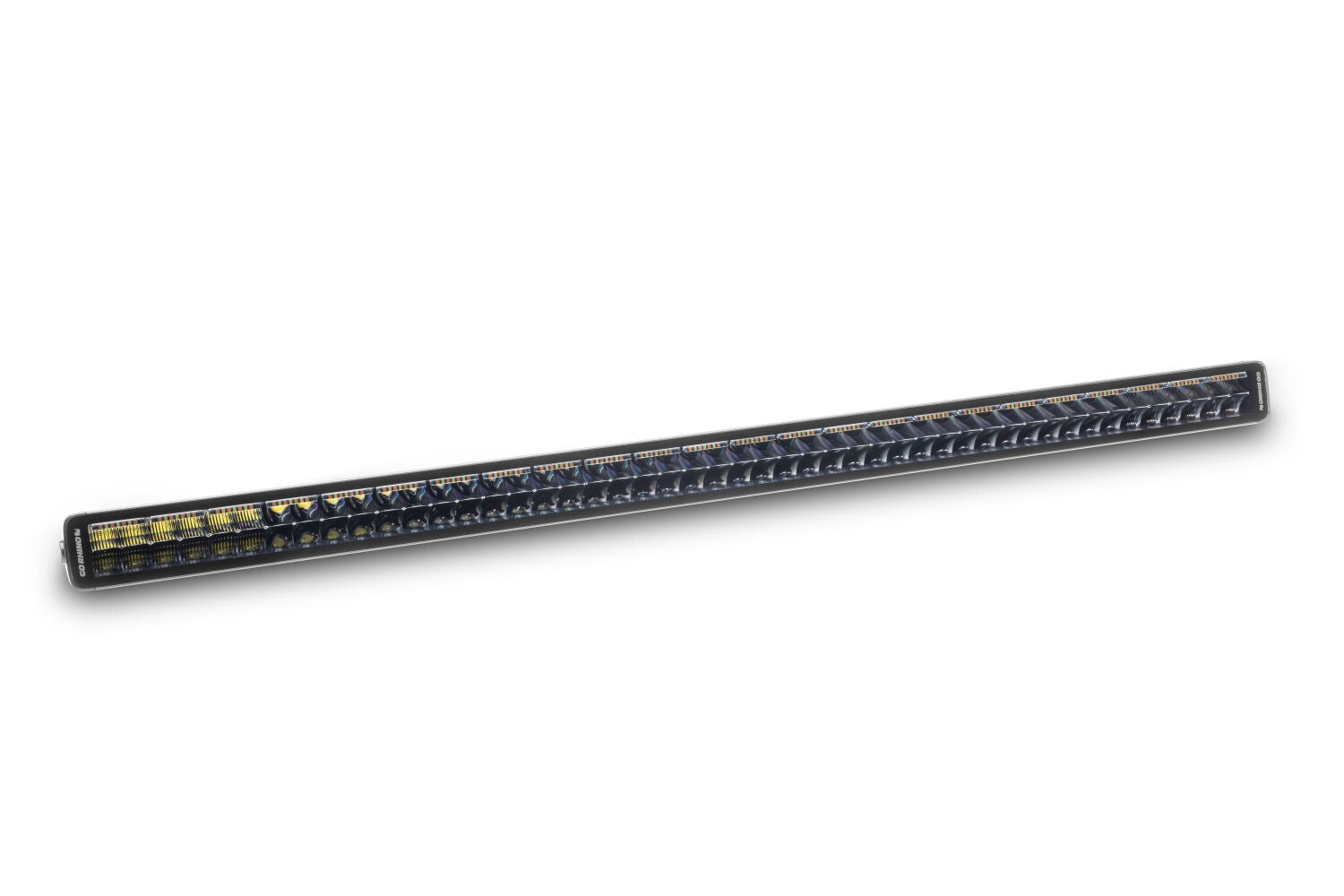 Blackout Combo Series Lights 50 Inch Double Row LED Light Bar With Amber Lighting Black Go Rhino