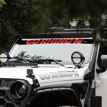 Blackout Combo Series Lights 50 Inch Double Row LED Light Bar With Amber Lighting Black Go Rhino-6