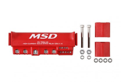 High-Current Solid-State Relay 35Ax4, Red High-Current Solid-State Relay 35 Amp Per Channel Up To 140 Amp Continuous MSD Ignition