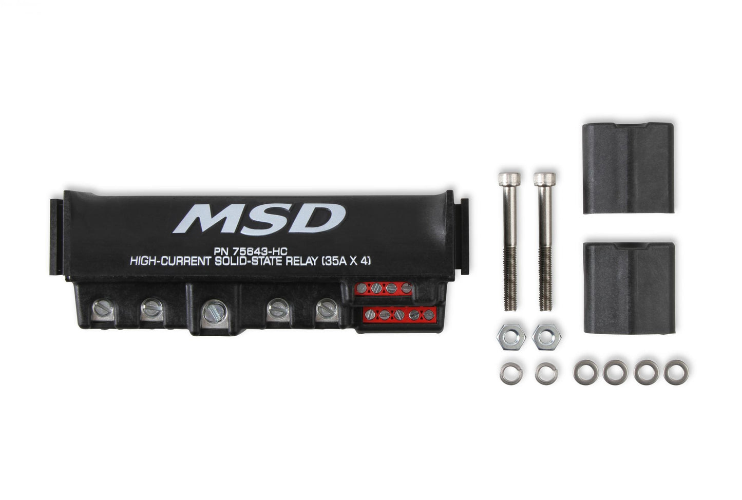 High-Current Solid-State Relay 35Ax4, Black High-Current Solid-State Relay 35 Amp Per Channel Up To 140 Amp Continuous MSD Ignition