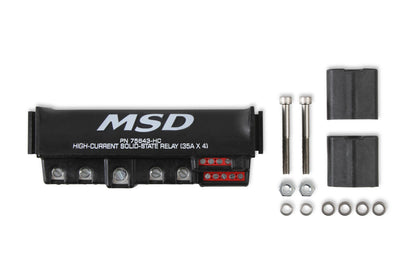 High-Current Solid-State Relay 35Ax4, Black High-Current Solid-State Relay 35 Amp Per Channel Up To 140 Amp Continuous MSD Ignition