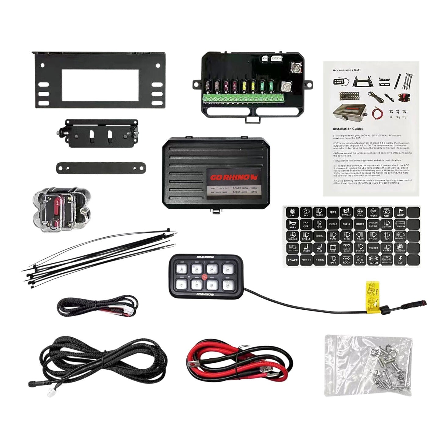 RGB 8 Channel Light Switch Controller without RF Control Go Rhino