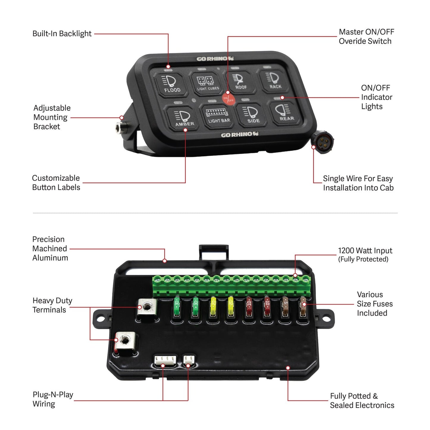 RGB 8 Channel Light Switch Controller without RF Control Go Rhino-2