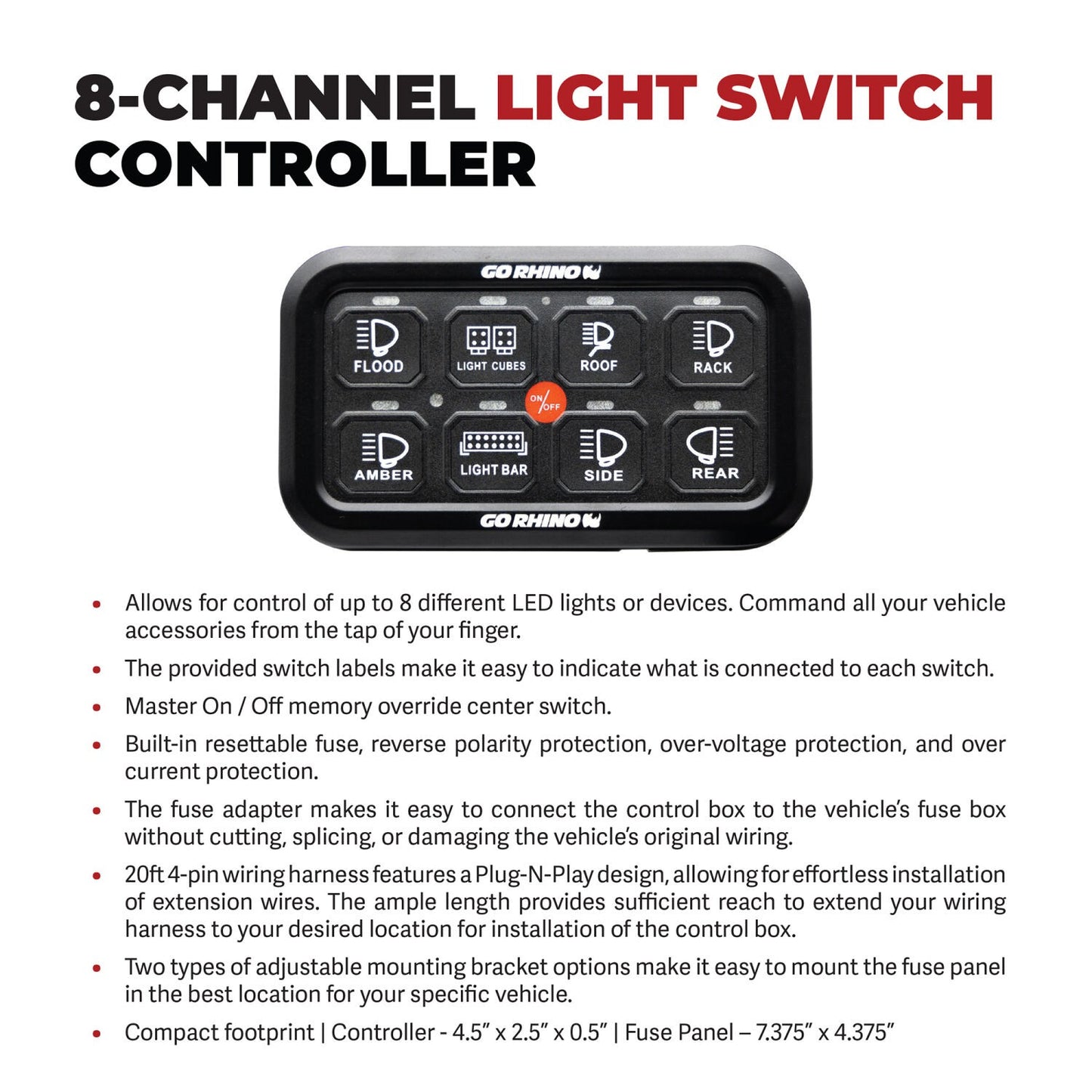 RGB 8 Channel Light Switch Controller without RF Control Go Rhino-3