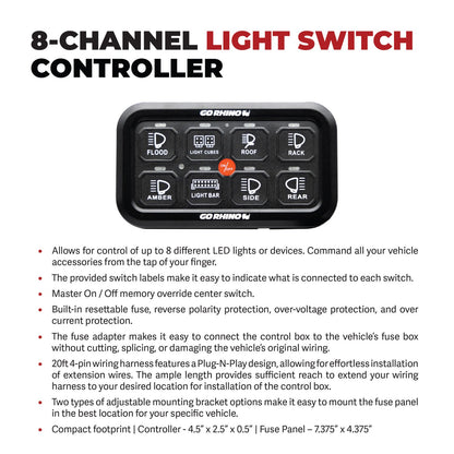 RGB 8 Channel Light Switch Controller without RF Control Go Rhino-3