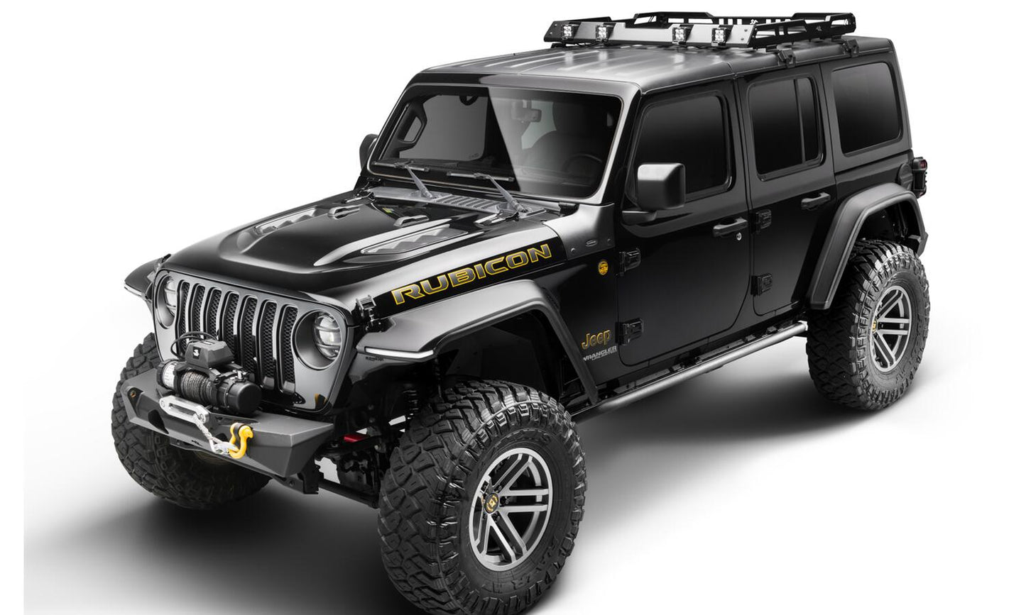 Trail Armor Cowl Guard For 2018-2022 Jeep Wrangler JL, 2-Door And 4-Door Bushwacker-2