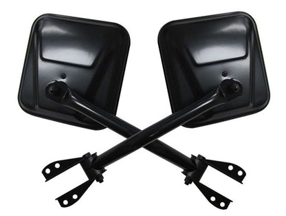 Factory Style Replacement Steel Mirror Kit for 1955-1983 Jeep CJ5, 1976-1986 Jeep CJ7 Pair Rampage
