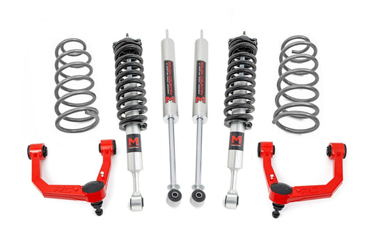 3 Inch Lift Kit Upper Control Arms RR Coils M1 Struts Red Toyota 4Runner (10-24) Rough Country