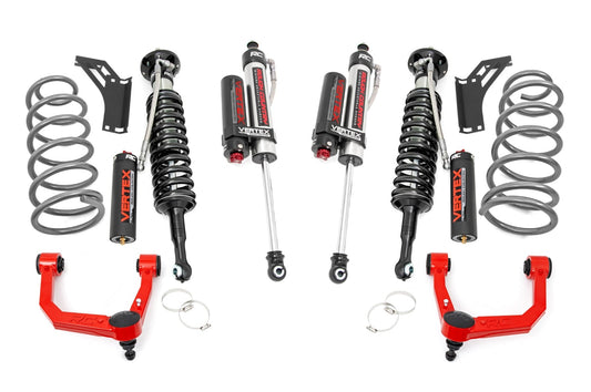 3 Inch Lift Kit Upper Control Arms RR Coils Vertex Red Toyota 4Runner (10-24) Rough Country