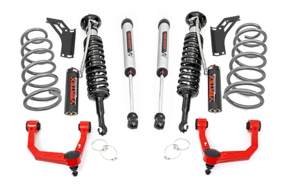 3 Inch Lift Kit Upper Control Arms RR Coils Vertex/V2 Struts Red Toyota 4Runner (10-24) Rough Country