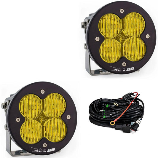 LED Light Pods Amber Lens Pair XL R 80 Series Baja Designs