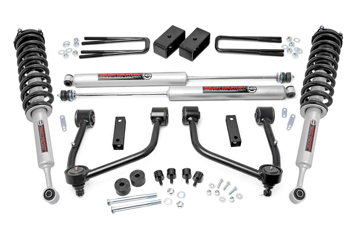 3.5 Inch Toyota Bolt-On Lift Kit 07-20 Tundra 2WD/4WD Rough Country-3