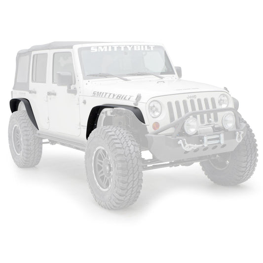 XRC Fender Flares Set Of 4 07-18 Wrangler JK Black Textured Smittybilt