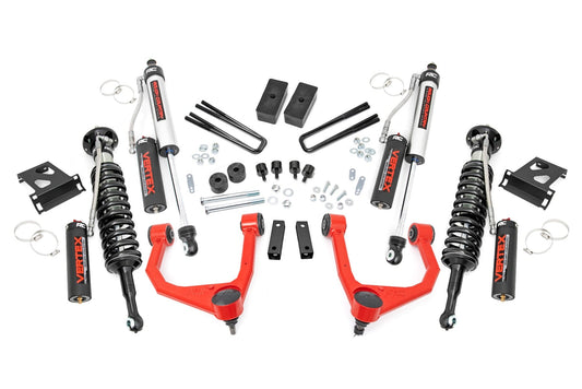 3.5 Inch Lift Kit Vertex Red Toyota Tundra 4WD (2007-2021) Rough Country