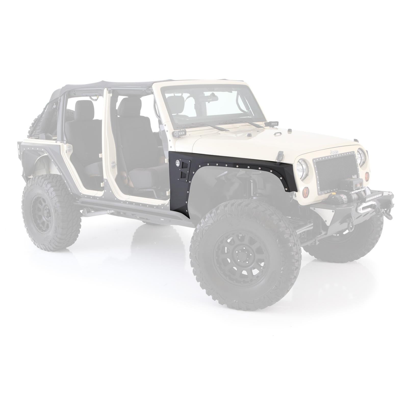 XRC Front Fenders Black Textured 07-18 Wrangler JK 2/4 Door Smittybilt