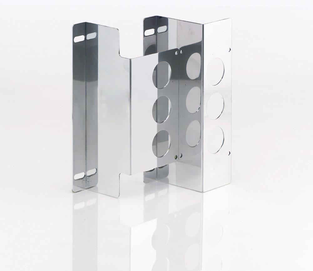 AC Condenser Brackets 55-57 Chev Crossflow Radiator (2) Polished LH/RH Radiator Be Cool