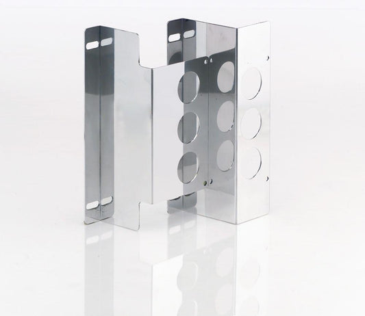 AC Condenser Brackets 55-57 Chev Crossflow Radiator (2) Polished LH/RH Radiator Be Cool