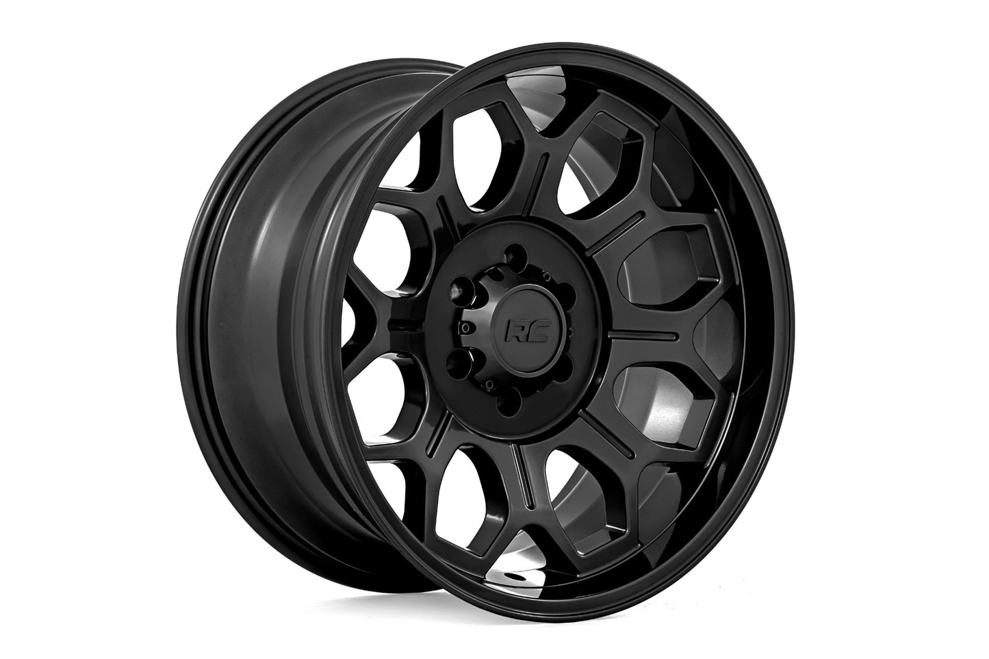 77 Series Wheel One-Piece Semi Gloss Black 20x10 Rough Country-8