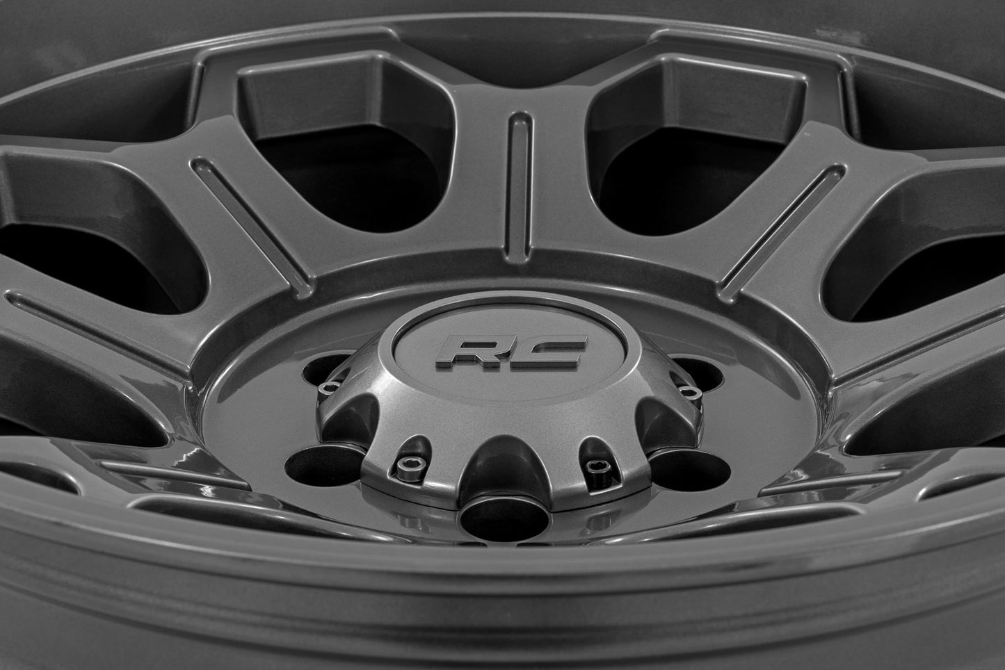77 Series Wheel One-Piece Gunmetal Gray 20x9 Rough Country-23