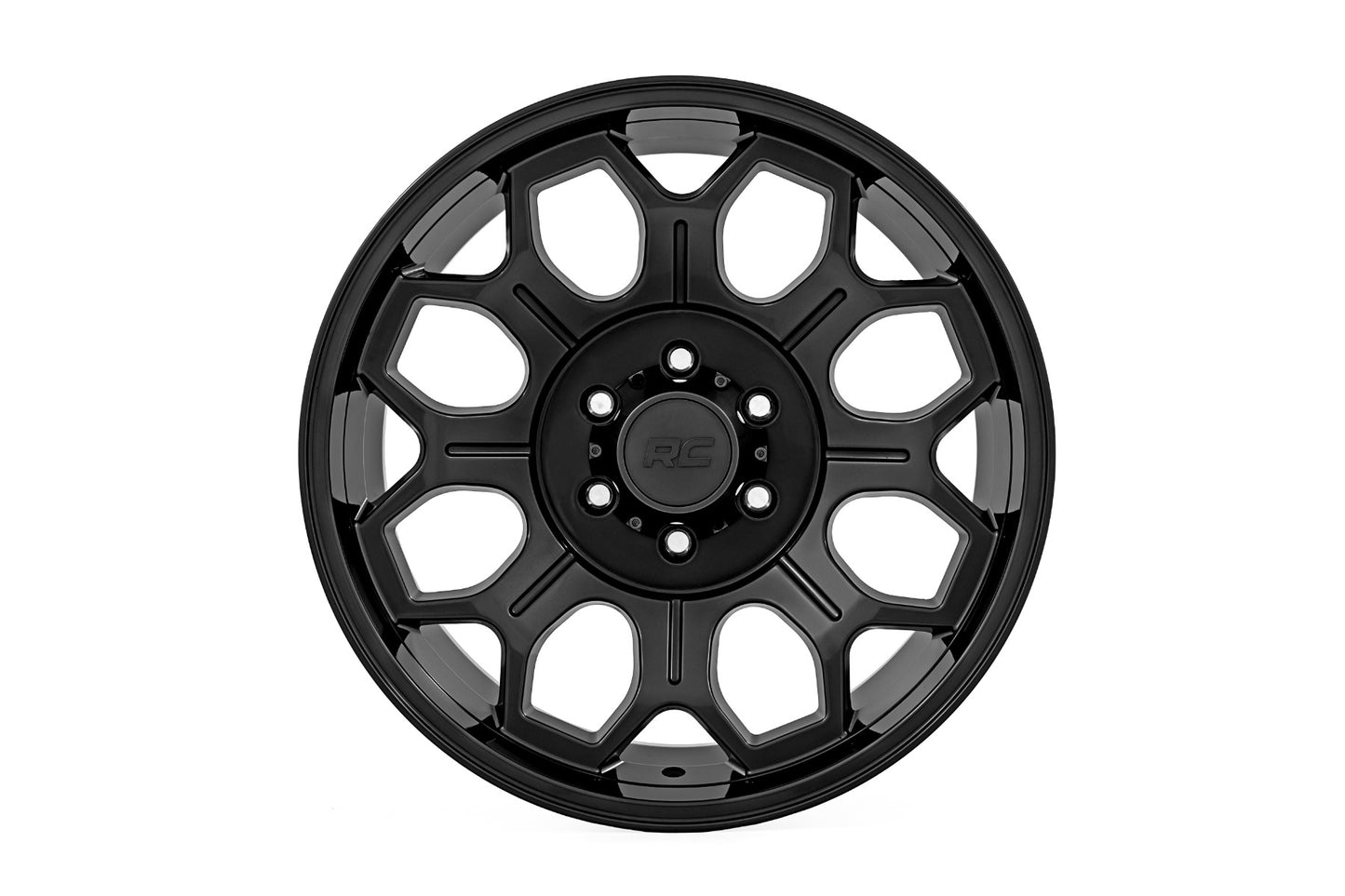 77 Series Wheel One-Piece Semi Gloss Black 20x10 Rough Country-13