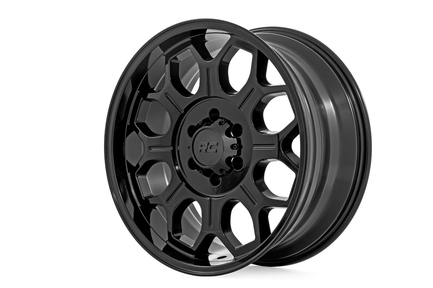 77 Series Wheel One-Piece Semi Gloss Black 20x10 Rough Country-42