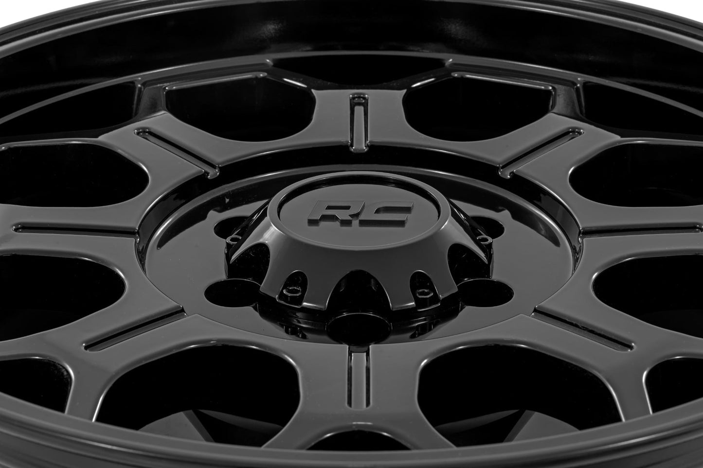 77 Series Wheel One-Piece Semi Gloss Black 20x10 Rough Country-46